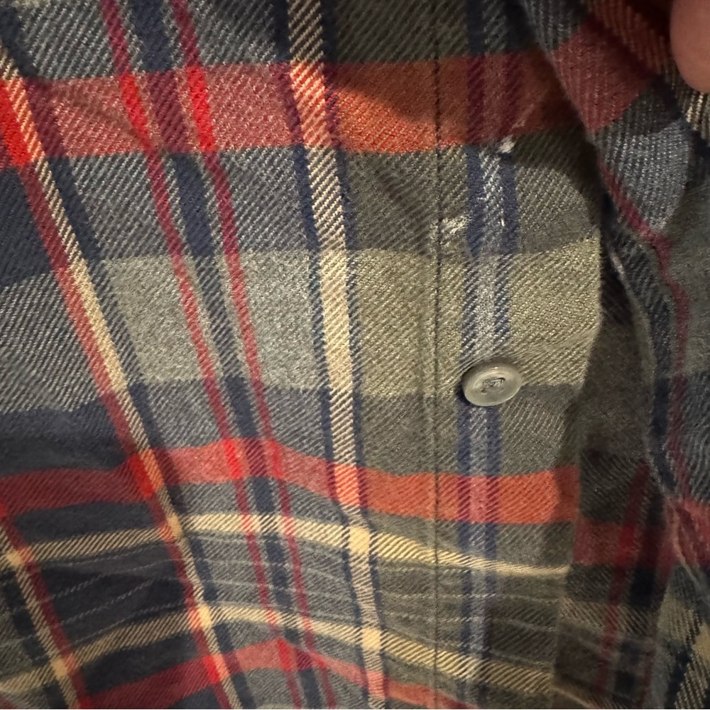 Lacoste‎ Men’s Plaid Flannel Button Down Casual Shirt Double Pocket sz 38 Small - Picture 7 of 7